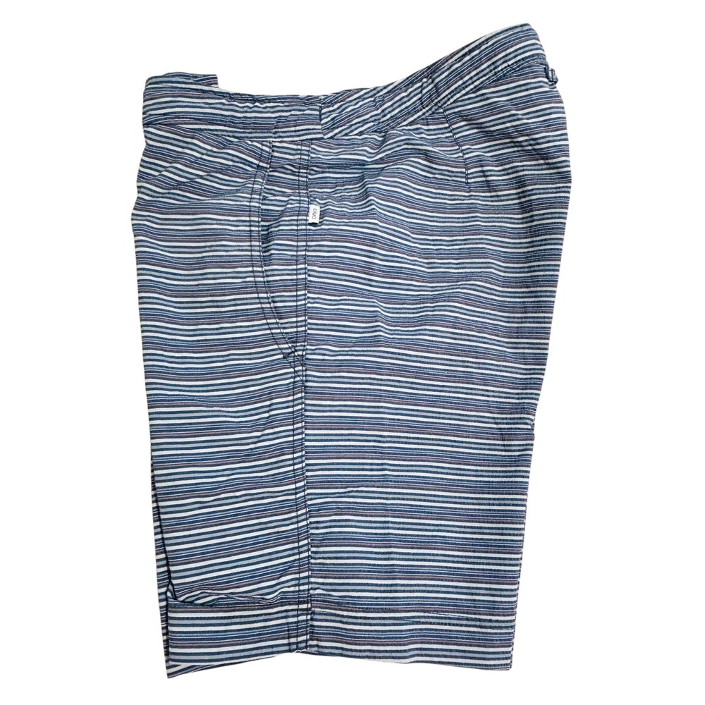 Onia The Calder Mens Blue White Striped Swim Trunks Board Shorts Size 30